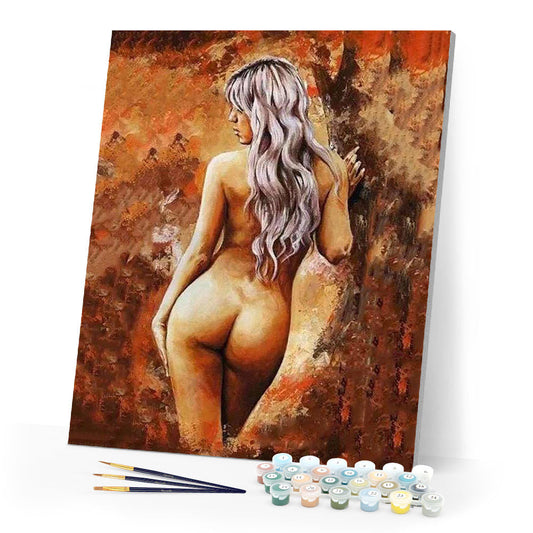 Naked woman's back