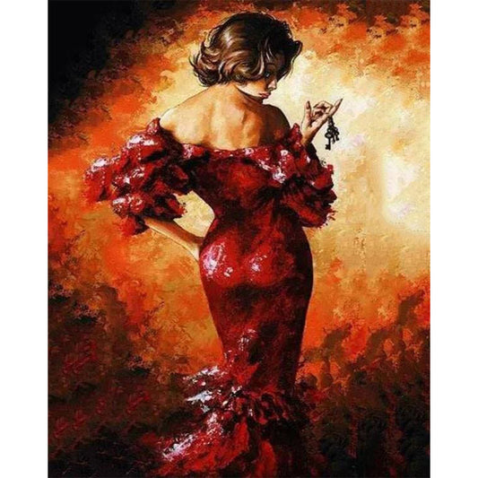 Woman in sexy Red
