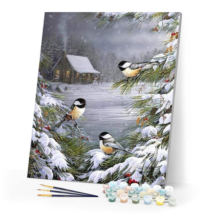 Three Birds in the Snow