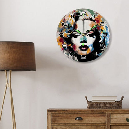 Paint by Numbers Clock - Marilyn Portrait
