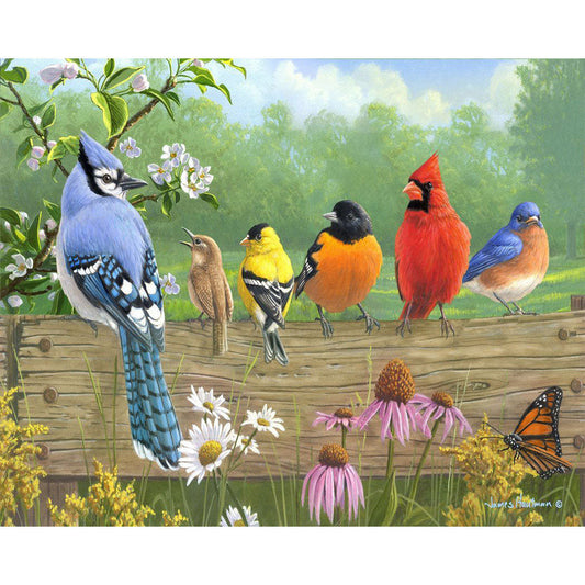 Birds On A Fence