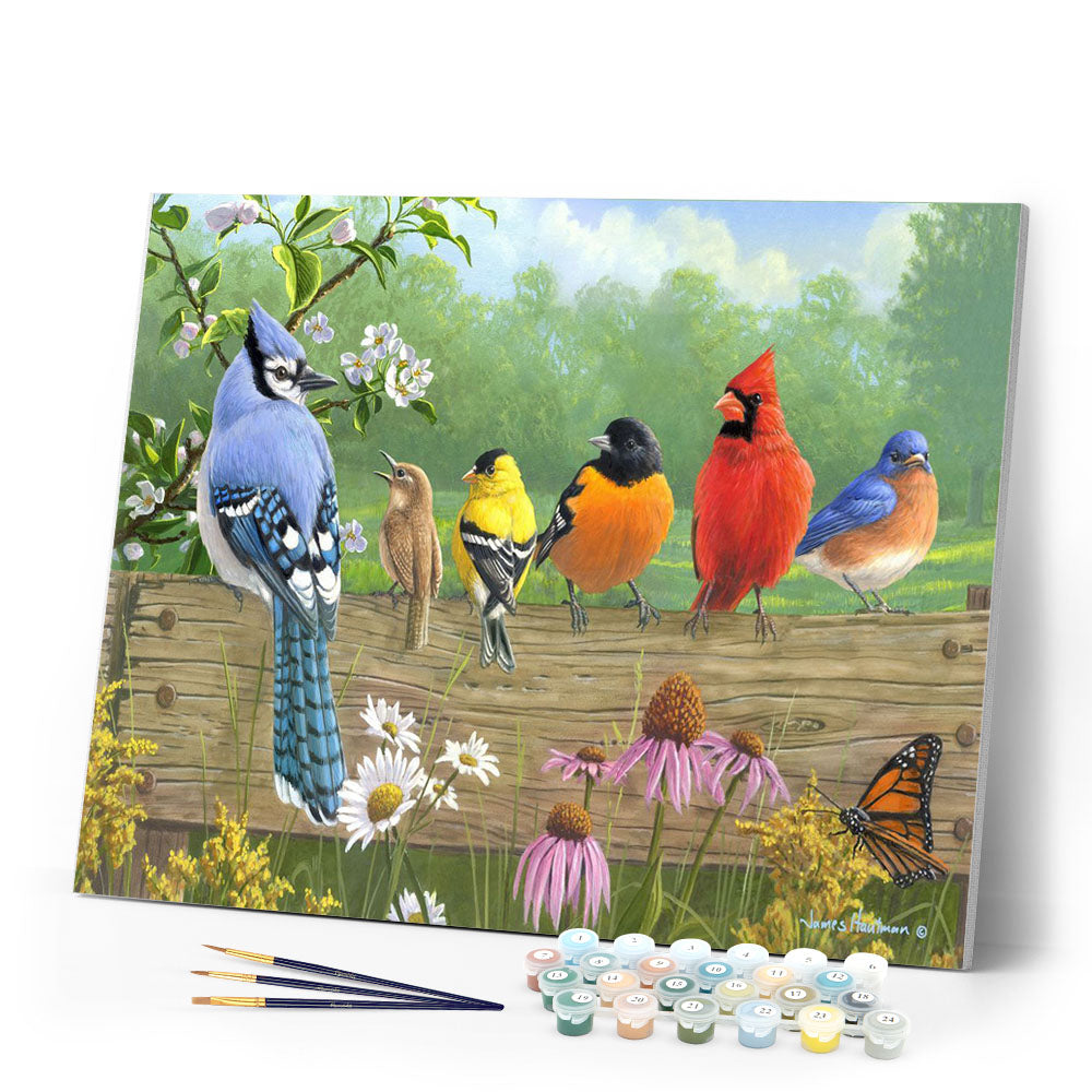 Birds On A Fence