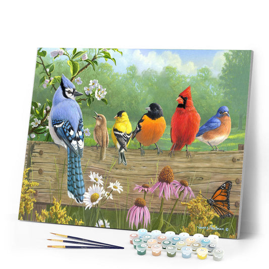 Birds On A Fence