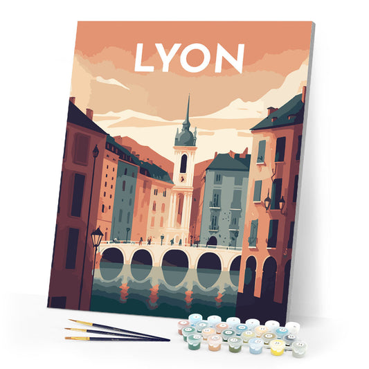 Travel Poster Lyon