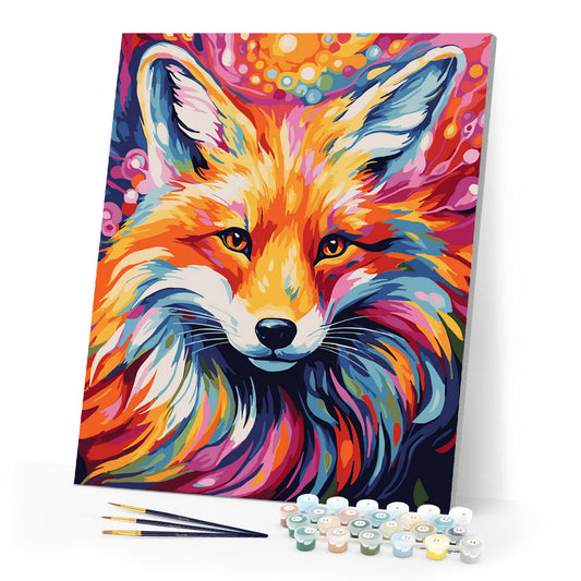 Colorful Abstract Fox