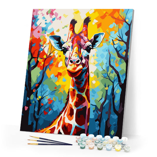 Colorful Abstract Giraffe