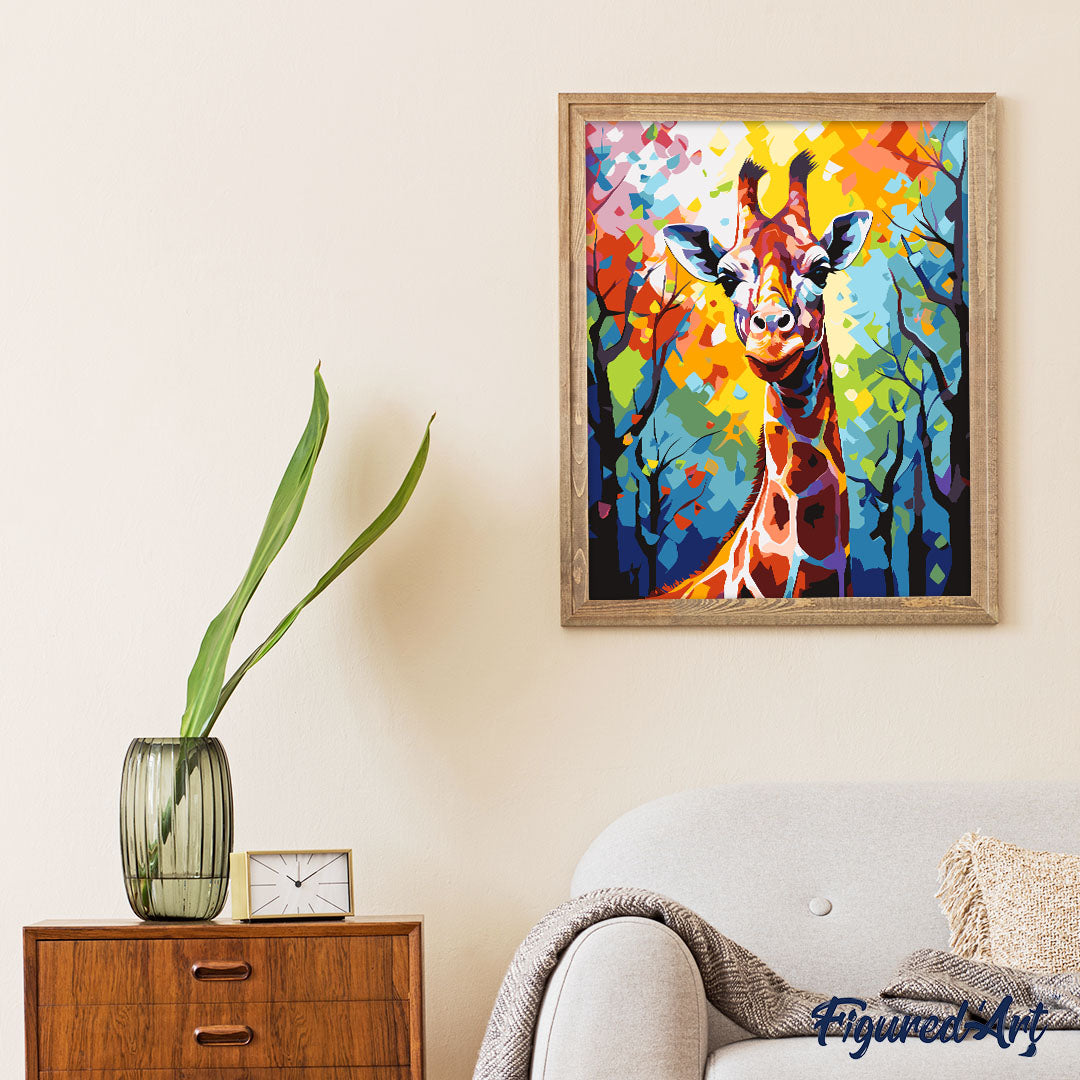 Colorful Abstract Giraffe