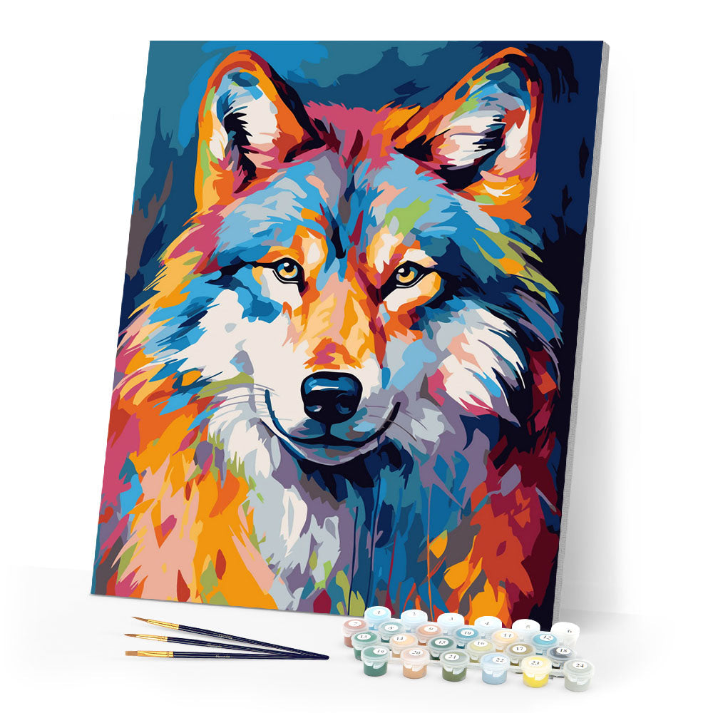 Colorful Abstract Wolf