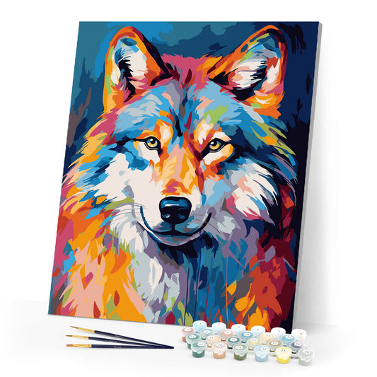 Colorful Abstract Wolf