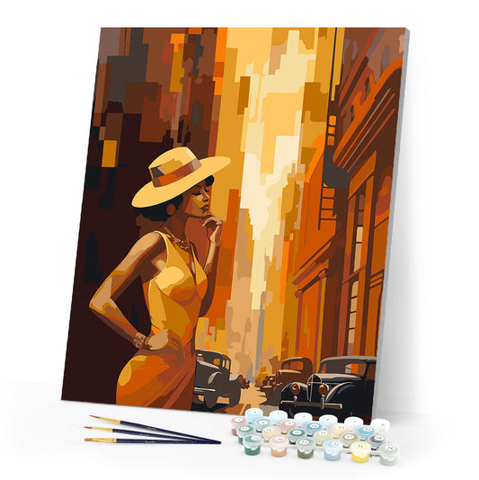 Art Deco Woman in Town
