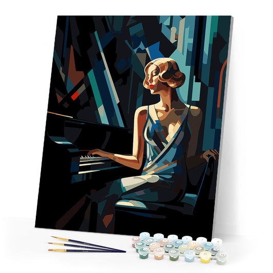 Art Deco Woman at a Piano