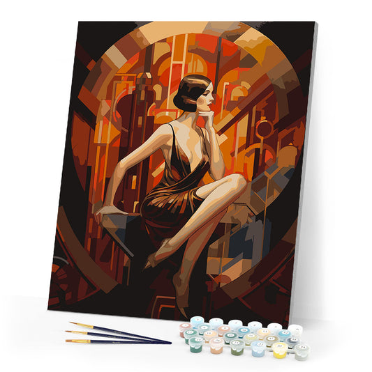 Sitting Art Deco Woman