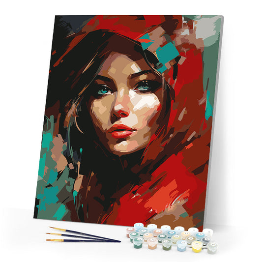 Woman in Red Scarf