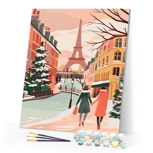 Parisian Holiday Scene