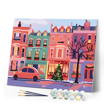 Colorful Christmas Street