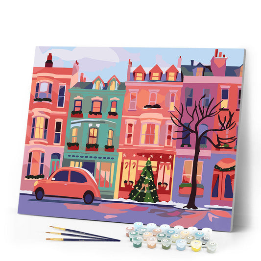 Colorful Christmas Street