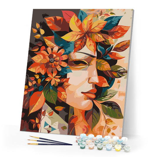 Picasso-Inspired Fall Leaf Mask