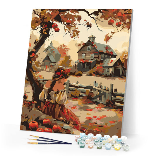 Vintage Country Girl in Fall