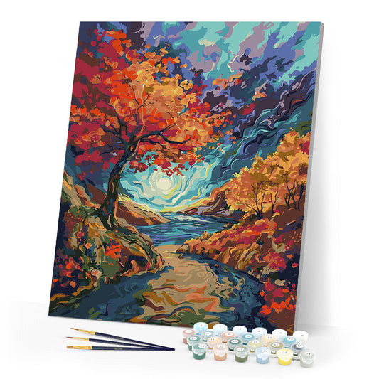Van Gogh-Inspired Surreal Fall