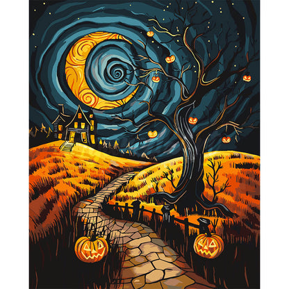 Spooky Moonlit Path