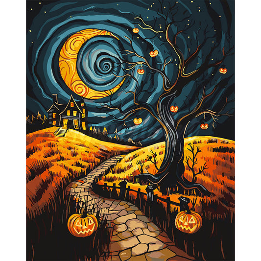 Spooky Moonlit Path
