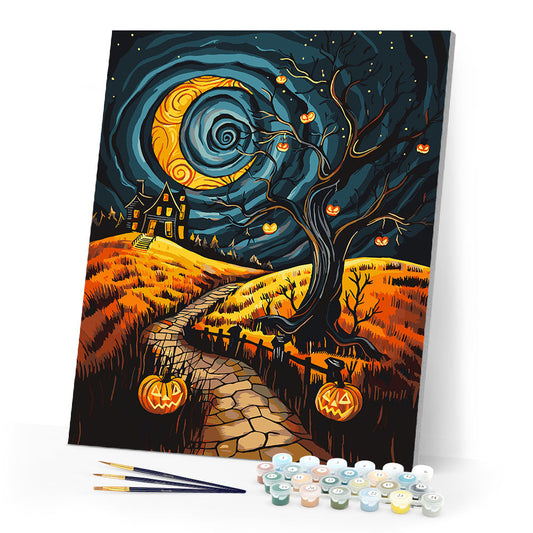 Spooky Moonlit Path