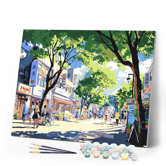 Local Market Street in Japan
