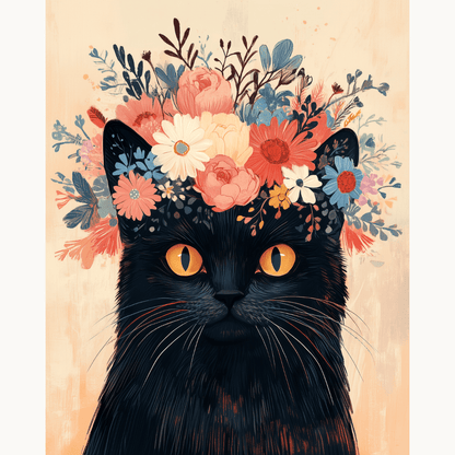 Flower Crowned Cat