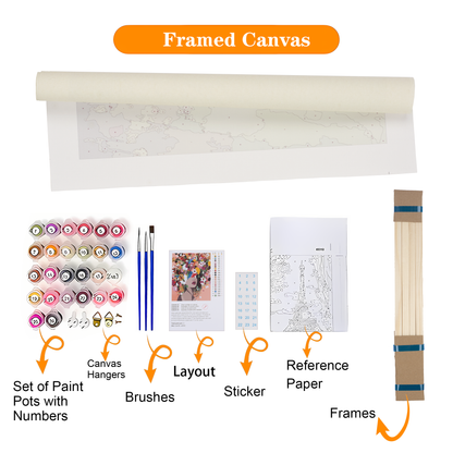 Individual landscape and travel views - paint-by-numbers kit