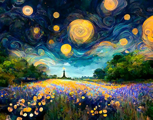 Painting Inspired by Van Gogh and Monet