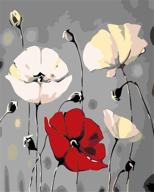 Red and White Flowers