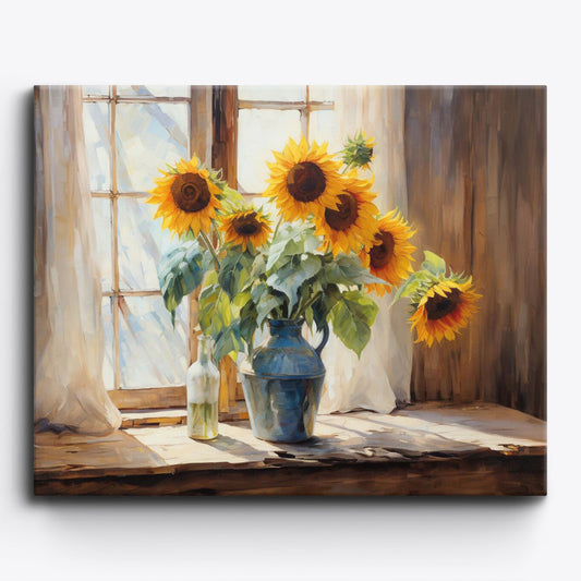 Sunflowers Window Light