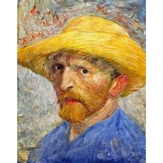 Van Gogh And His Painting With The Straw Hat